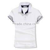 Custom Slim Fit High Quality Women Polo Shirt Design With Combination thumbnail-3