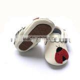 New Arrival Leather Rubber Sole Baby Moccasins thumbnail-3