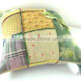 Large Kantha Cushion, Kantha Quilt Pillow, Kantha Cushion Cover, Ooak thumbnail-6
