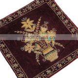 Beautiful Indian Couch Pillow Gold Zardozi Embroidered Unique Decorative Cushion thumbnail-1