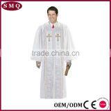 Red Crosses and Red Cording Church Pulpit Robe thumbnail-2