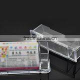 1PC Clear Plastic Business Card Holder Stand Display With Pen Stand 12cmx5cmx5cm(4 6/8"x2"x2"),Newest thumbnail-1