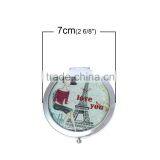 Cheap Wholesale Round Eiffel Tower Compact Mirror thumbnail-2
