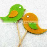 10 Handmade Felt Bird Cupcake Topper Cake Decorations Birthday Baby Shower thumbnail-5