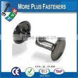 Made In Taiwan Double Capped Rivets Gilt Brass Medium Black Steel thumbnail-3