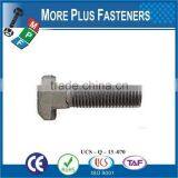 Made In Taiwan Stainless Steel Black Oxide Bright Zinc Plated Tee Head Bolt thumbnail-3