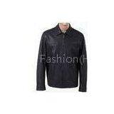 Trendy Size 54 Western Black Classic Fitted Mens Lightweight PU Leather Jackets thumbnail-1