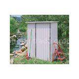 Mini Single Swing Door Metal Tool Shed , Outdoor Waterproof Garden Tools Storage Shed