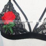 B33706A Wholesale Hot Product Floral Embirodered Lace Bra thumbnail-6