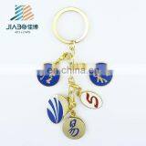 Promotional Custom Made Gold Plating Enamel Metal Keychain