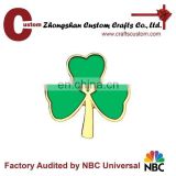 Custom green leaf enamel metal pin