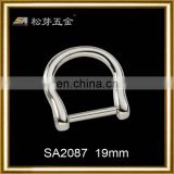 Fashionable high quality silver d ring belt buckle