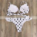 2019 New Steel Plate Bikini Print Gathered Ladies Swimwear Split With Chest Pad Hot Sale Net Red Swimsuit thumbnail-4