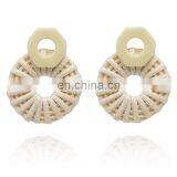 Женские вязаные из ротанга серьги. Стиль ретро. Подвески для девушек и женщин с бахромой и жемчугом. Серьги-капли. Ювелирные украшения Brincos thumbnail-4