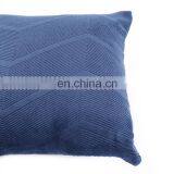 China Products 100%polyester Navy Blue Double Sides Flannel 3D Embossed Chevron Pattern Fleece Cushion Pillow thumbnail-4