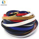 Premium Fashion Custom Colored Flat PU Leather Shoelace With Metal Tips For Men And Women thumbnail-3