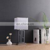 Western Elegant Design Rectangle Iron Material Cheap Bedside Study Table Lamp for Home Decor