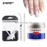 Custom logo acrylic liquid fiberglass nail extension nail care set fiber glass uv builder gel kit with nail pusher clip