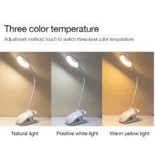 Touch Desk Lamp Dimming Table Lamp Clip Flexible Usb Charging Eye Protection Student Reading Lamp Phone Holder for Bedroom thumbnail-3