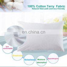 Custom Waterproof Pillows Coverings White Satin Organic Cotton Luxury Pillowcase With TPU Film thumbnail-3