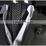 Black Cravat, Brown Scarf, With Pocket Square thumbnail-1