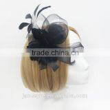 Women Black Feather Hair Fascinator Manufacturers thumbnail-1