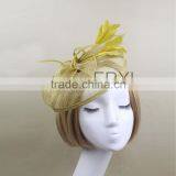 Handmade Design Sinamay Fabric Feather Wedding Party Fascinator With Alice Band thumbnail-2