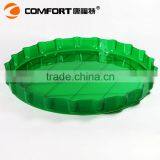 Hot Selling Green Wholesale Serving Round Hard Plastic Serving Tray for Bar thumbnail-1