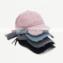 Wholesale Untructured Cotton Twill, Custom Embroidery Logo Baseball Cap High Quality Distressed Dad Hats/ thumbnail-5