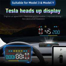 5 Inch HUD 3D Reflection Heads Up Obd Hud Display Speedometer Compatible With Tesl-a Model 3 Model Y Smart Gauge thumbnail-2