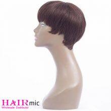 Short Dark Brown Human Hair Wig With Wholesale Price thumbnail-2