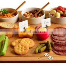 100% Biodegradable Custom Natural Platter Board Bamboo Wooden Chopping Cheese Charcuterie Boards thumbnail-2