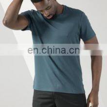 Quick Dry Round Neck Sports Gym Shirt Short Sleeve Solid Color Casual Men's T-Shirt Running Training Wear Clothing thumbnail-3