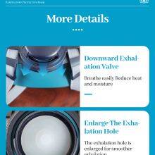 850P Reusable Half Face Cover - Respirator Mask With Filters for Painting, Dust, Welding, Resin and Organic Vapor Gas thumbnail-4