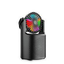 Creative 4 Inch 8W Table Usb Fan Portable Led RGB Light Loud Sound Wireless Subwoofer Speaker thumbnail-4