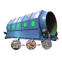 Waste Trommel Screen Equipment Rolling Drum Screen Separator Waste Sorting Line thumbnail-1
