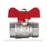 Butterfly handle nipper manual ball valve