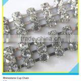 Srass Cup Chain Sew on Technics Mix Size Clear Rhinestone Cup Chain thumbnail-2