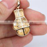2016 Fashional Hip Hop 10k Gold Plated Gloves Pendant Necklace Setting Cheap Diamond thumbnail-6