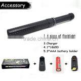 (120440) High Quality 3*AAA/18650 Rechargeable Led Flashlight Torch Police Baton thumbnail-3