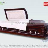 STATESMAN Wood Veneer Casket With Lid Timber Lids Casket