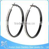 ZS17107 Surgical Steel Black Metal Earring Wholesale Latest Gorgeous Star Earrings thumbnail-4