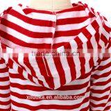 Long Sleeve Red and White Stripe Outfits Wholesale Baby Clothes Cotton Fabric thumbnail-3