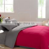rose red and sliver grey patchwork solid color microfiber bed sheet Trade assurance