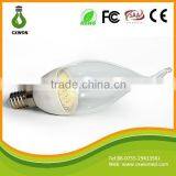 Transparent Shenzhen Candle E14 Tail 3w Candle Led Energy Saving Light