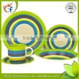 30 Pcs Hand-painted Ceramic Stoneware Dinnerware Set, 30pcs Ceramic Dinner Set for Chile thumbnail-1