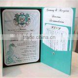 wholesale gorgeous gold pocketfold wedding invitations card