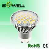 3.4W 5050SMD 21pcs GU10 CE RoHS aluminum LED spot lighting bulbs