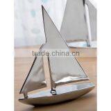 Sail Boat, Aluminium Sail Boat, Decorative Silver Sail Boat thumbnail-1