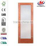 JHK- G01 Arabic Style Wooden Blank Partition Glass Wood Interior Door